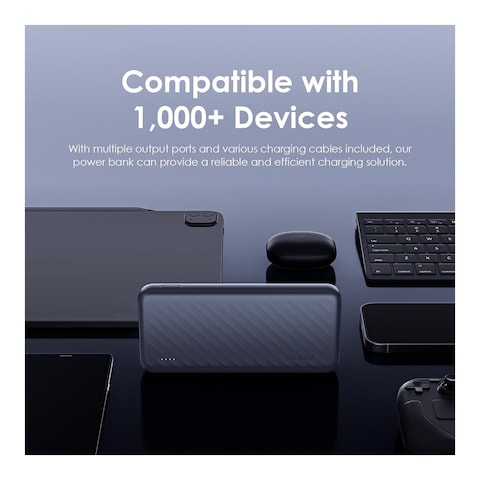 Oraimo Power Bank Slice Link 10000mAh - 12W - Black - P5101