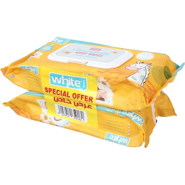 وايت مناديل مبللة للأطفال - 72 منديل - 2 كيس