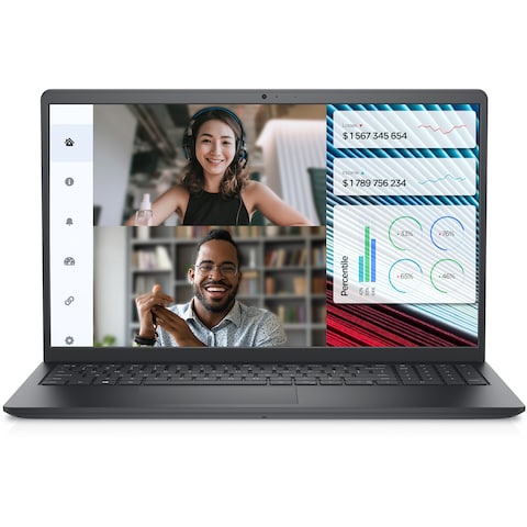 Dell Vostro 3520 Laptop - Intel Core i3-1215U - 256GB SSD - 4GB RAM - 15.6-inch - Intel UHD GPU - Ubuntu - Carbon Black