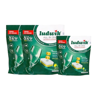 اقراص غسالة الأطباق لودفيك- 74 قطعة