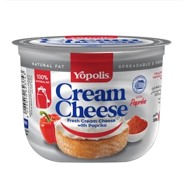 Yopolis Plain Cream Cheese with Paprika - 225gm