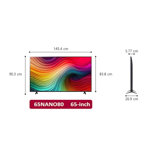LG 65-inch NanoCell AI 4K UHD Smart TV - 65NANO80T6A