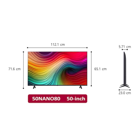 LG 50-inch NanoCell AI 4K UHD Smart TV - 50NANO80T6A
