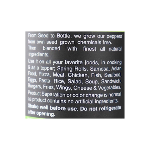Naturesta Green Hot Sauce - 180 gram