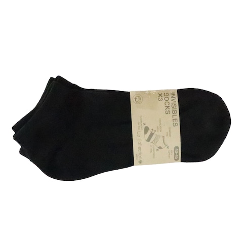 LC MEN SOCKS SHORT 3 PCS BLACK
