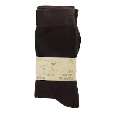 La Collection Men long Socks - 3 Pairs - Brown
