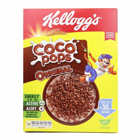Kellogg&#39;s Coco Pops Crispy Chocolate Cereal - 330 gm