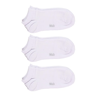 Solo Basic Kids Socks - White - Pack of 3