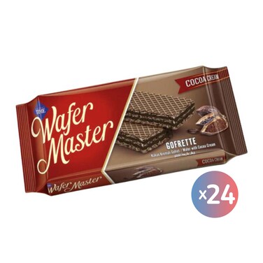 بسكويت تايم ويفر ماستر جوفريت بكريمة الشوكولاتة - 35 جرام - 24 قطعة