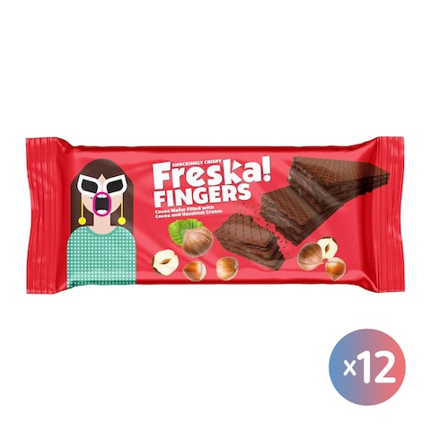 Freska Finger Wafer Filled with Cocoa and Hazelnut - 12 Pieces