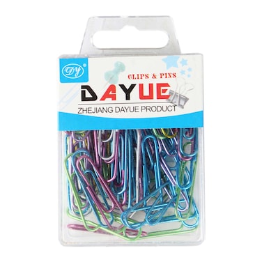 مشابك ورق معدنية - 60 قطعة - ألوان متنوعة