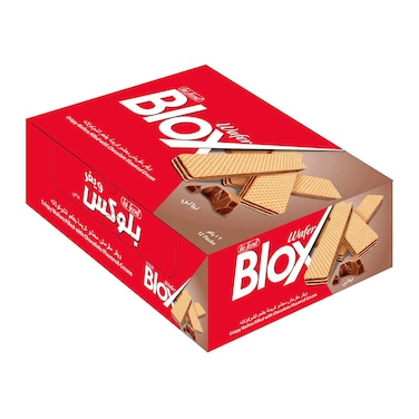 Blox Wafer with Chocolate Cream Filling - 24 gm - 12 Pieces