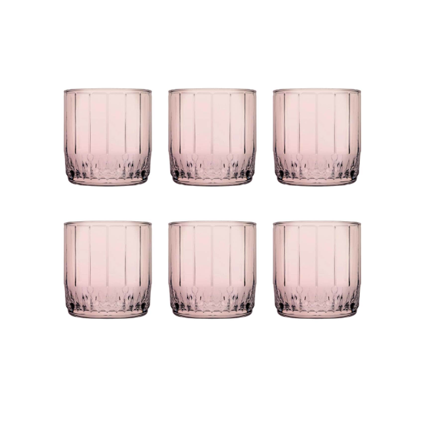 Buy Pasabahce Liea Glass Cup Set - 6 Pieces - Pink Online | Carrefour Egypt