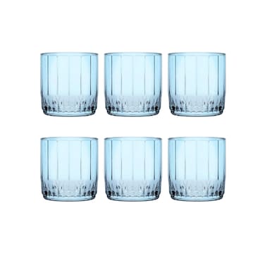 باشاباهتشي ليا طقم أكواب زجاج - قطع - تركواز