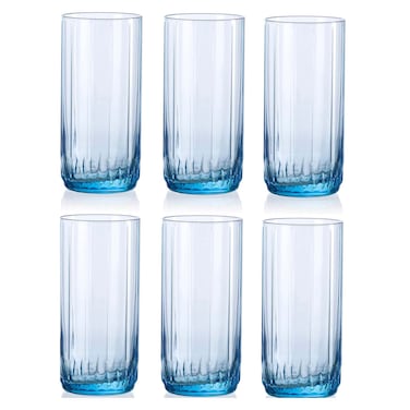 باشاباهتشي ليا طقم أكواب عصير - 6 قطع - تركواز