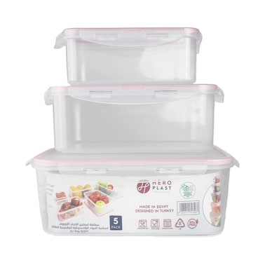 Heroplast Food Containers Set - 5 Pieces