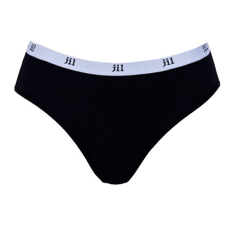 Jil High Bikini for Women - Black - XS
