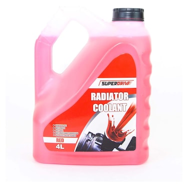 سوبر درايف سائل تبريد محرك لردياتير السيارة - 4 لتر - أحمر