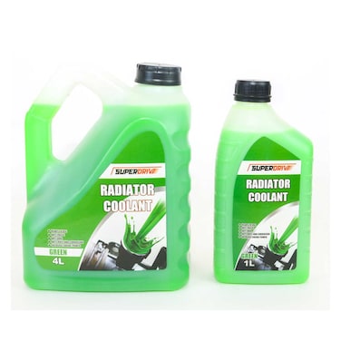 سوبر درايف سائل تبريد محرك لردياتير السيارة - 4 لتر + سائل تبريد - 1 لتر - أخضر
