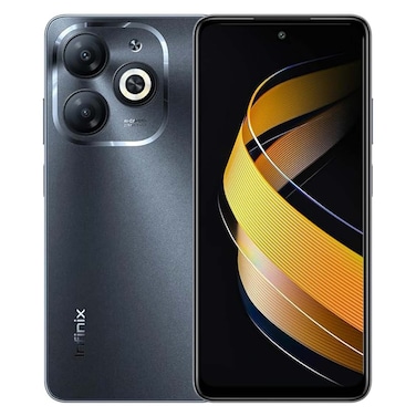 انفينيكس سمارت 8 - شاشة 6.6 بوصة 128 جيجابايت/4 جيجابايت ثنائي الشريحة بشبكة الجيل الرابع - أسود