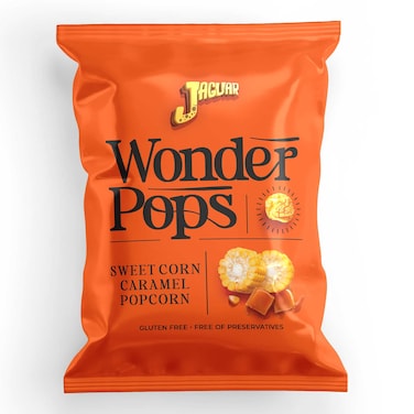 Jaguar Wonder Pops Caramel Popcorn - 45 gram