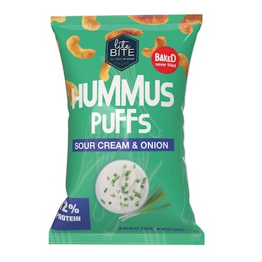 لايت بايت بافس الحمص بطعم الكريمة الحامضة والبصل - 40 جم