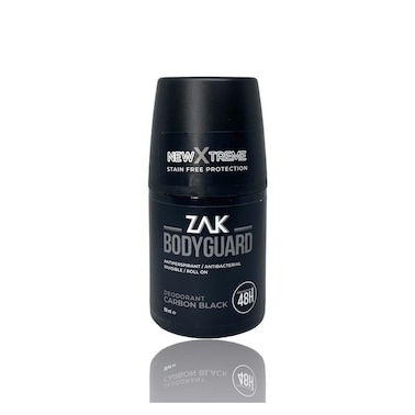 Zak Bodyguard Carbon Black Roll On Deodorant - 50ml