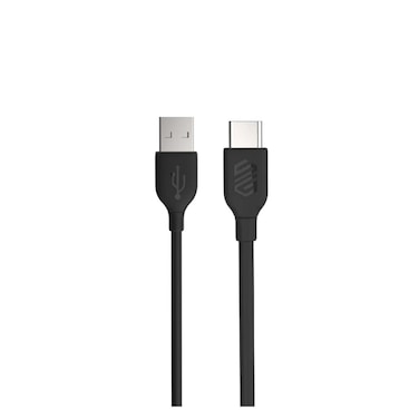 كابل سمارت جيت مضفر سريع USB-A إلى USB-C - 1.8 متر - أسود