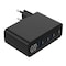 Smart Gate Wall Charger - 4 Port 3USB-C USB-A - 100 Watt - Black - 100CCCAGANB