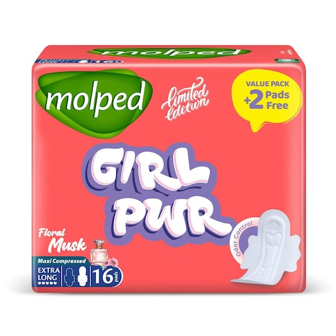 Molped Limited Edition with Floral Musk - Extra Long - 16 Pads