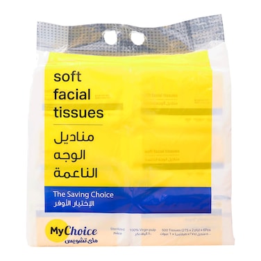 مناديل وجه ماي تشويس - 500 منديل - 6 عبوات