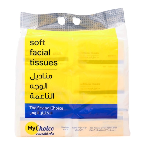 MyChoice Facial Tissues - 500 Tissues * 6