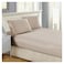 La Collection Fitted Stripe Bed Sheet - 120x200 Cm -Beige