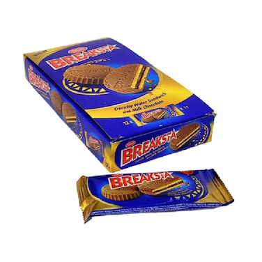 Breaksta Milk Chocolate Wafer - 26 gm - 12 Count