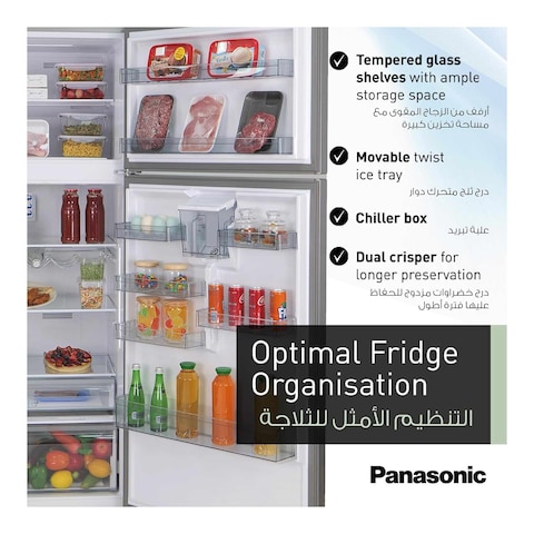Panasonic Refrigerator 575 Liter No Frost Inverter - Inox - NR-BC753DSEG
