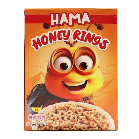 Hama Honey Rings Breakfast Cereal - 250 grams