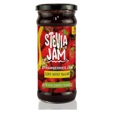 مربى الفراولة الطبيعية ستيفيا بدون سكر مضاف - 350 جرام