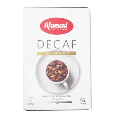 Alameed Turkish Decaf Coffee with Cardamom - 200 gm