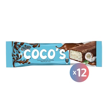 كوفرتينا كوكوس جوز هند مغطى بالشوكولاتة - 12 قطعة