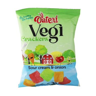 Oatexi Vegi Crackers with Sour Cream and Onion - 60gm