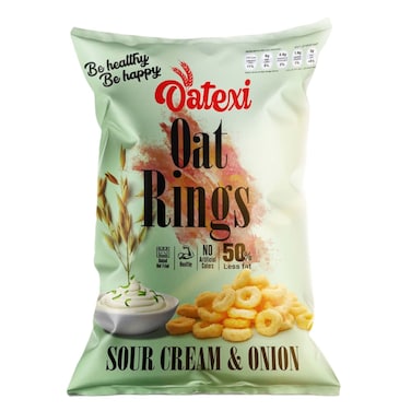 Oatexi Oat Rings with Sour Cream and Onion - 60gm