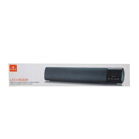 مكبر صوت كيسونلي لاسلكي محمول بمنبه - أسود - LED-800B