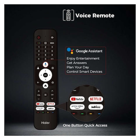 Haier H55S80EU 55-inch 4K UHD QLED Smart TV with Built-in Receiver