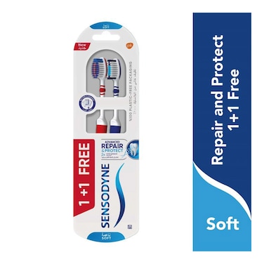 فرشاة أسنان سنسوداين للإصلاح والحماية - سوفت - 2 قطعة