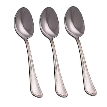 Nouval Jana Stainless Steel Table Spoon Set - 3 Pieces - Silver