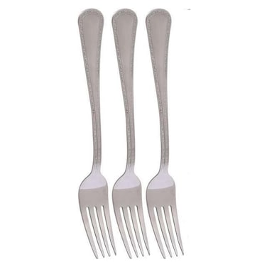 نوفال جنى طقم شوك استنالس استيل للمائدة - 6 قطع - فضي