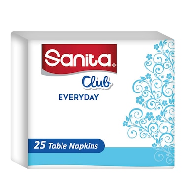 سانتيا مناديل سفرة - 33 * 28 سم - 25 منديل