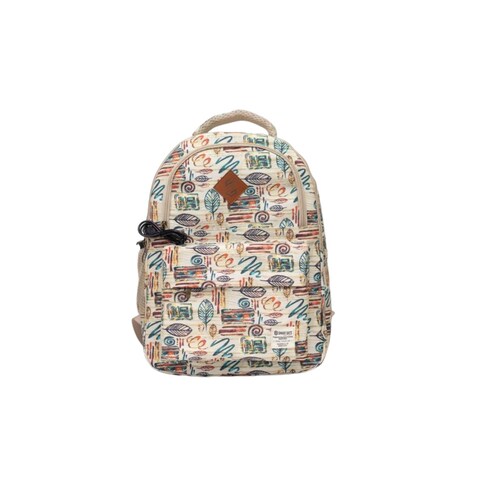 Smart Gate School Backpack with USB Port 15.6 Inch - Beige with Tree Leafs - SG-9233