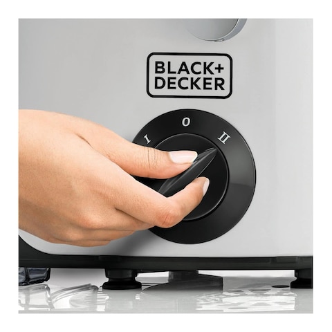 Black + Decker Juice Extractor 800 Watt - Black and White - JE780-B5