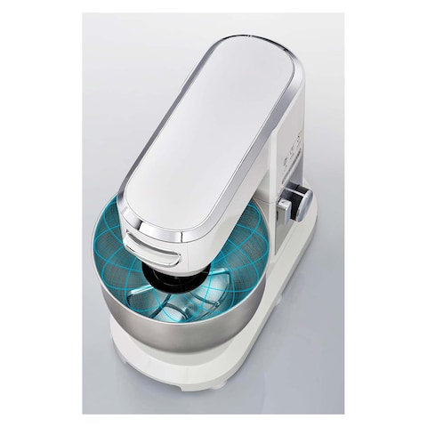 Black + Decker Multifunction Stand Mixer 1000 Watt 6 Liter - White and Silver - MKM100-B5